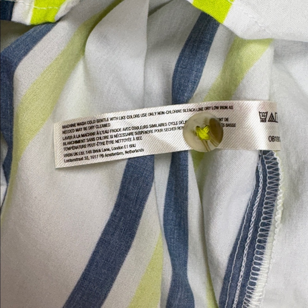 Anthropologie Boxy Striped Oversized Tunic Button Down Poplin Shirt White XL - Picture 10 of 12
